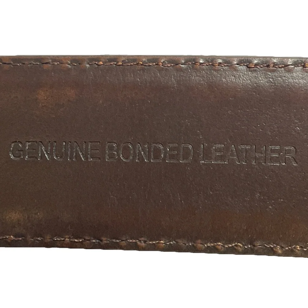 High Noon Genuine Bonded Leather Belt With Buckle Mens 2XL 45-48